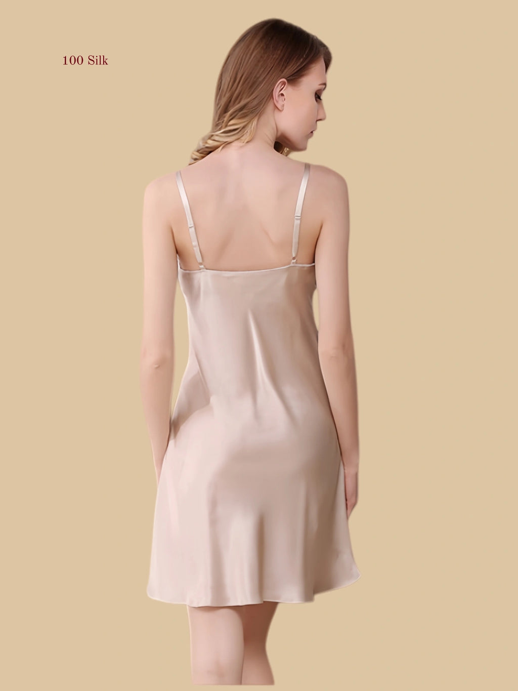 Simple Silk Plus Size Slip Dresses