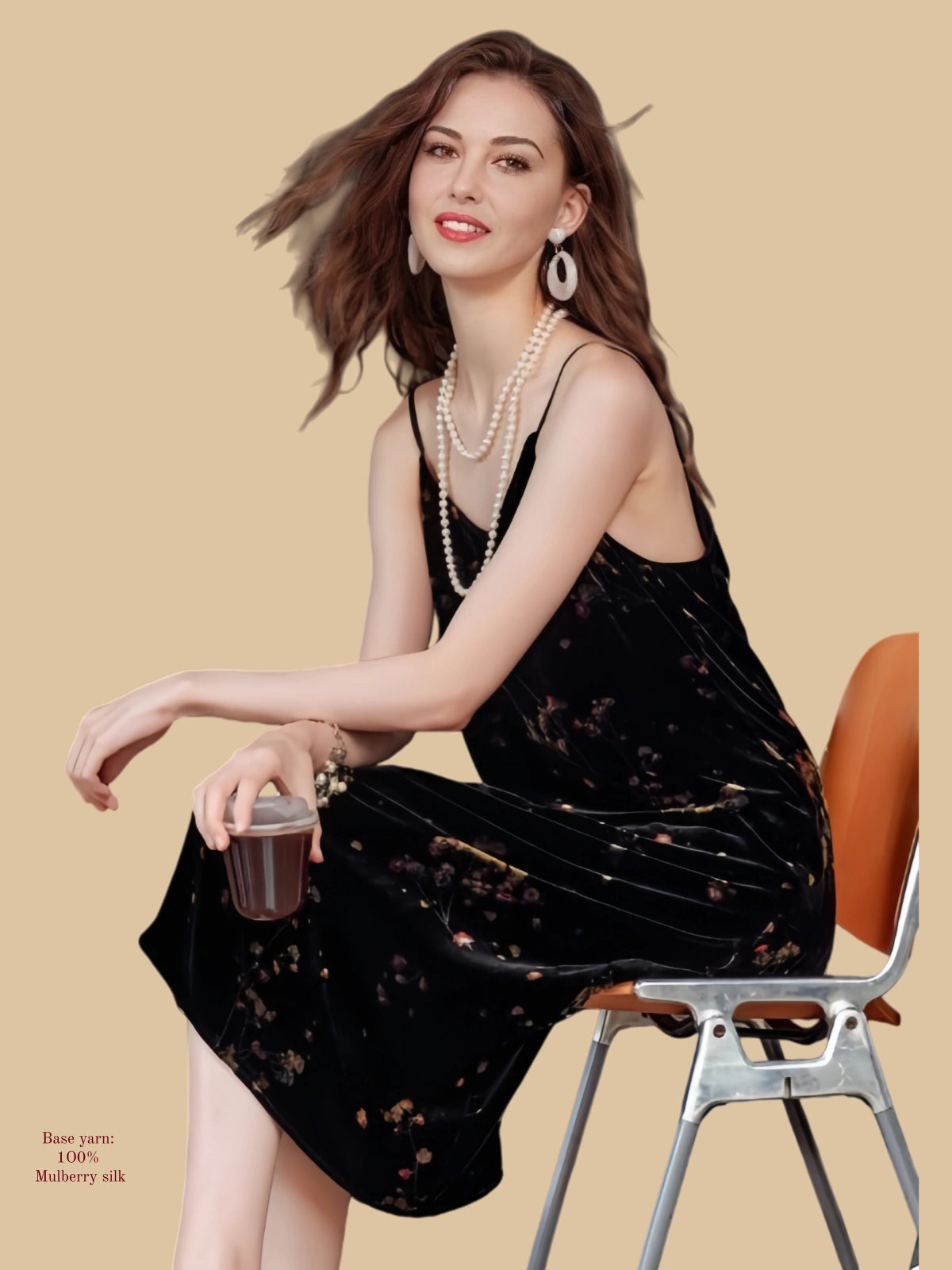 Simple Yet Luxurious Black Velvet Dress - 100% Mulberry Silk Silk Nightgown And Robe Set | Silkgala