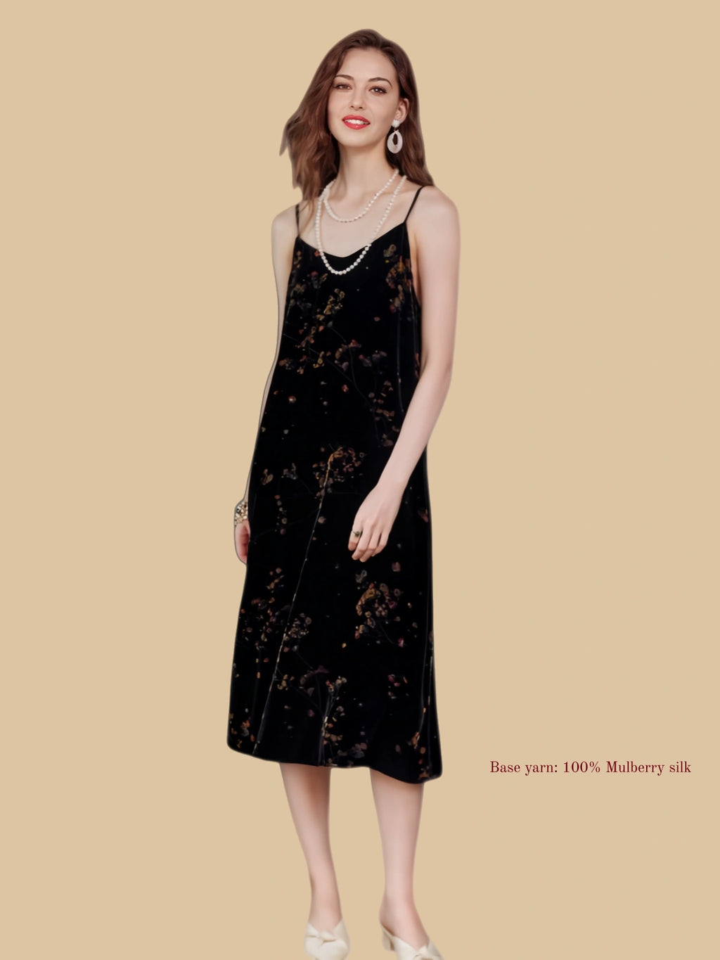 Simple Yet Luxurious Black Velvet Dress - 100% Mulberry Silk Silk Nightgown And Robe Set | Silkgala