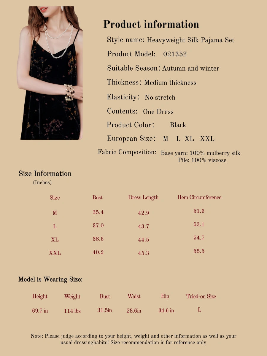 Simple Yet Luxurious Black Velvet Dress - 100% Mulberry Silk Silk Nightgown And Robe Set | Silkgala