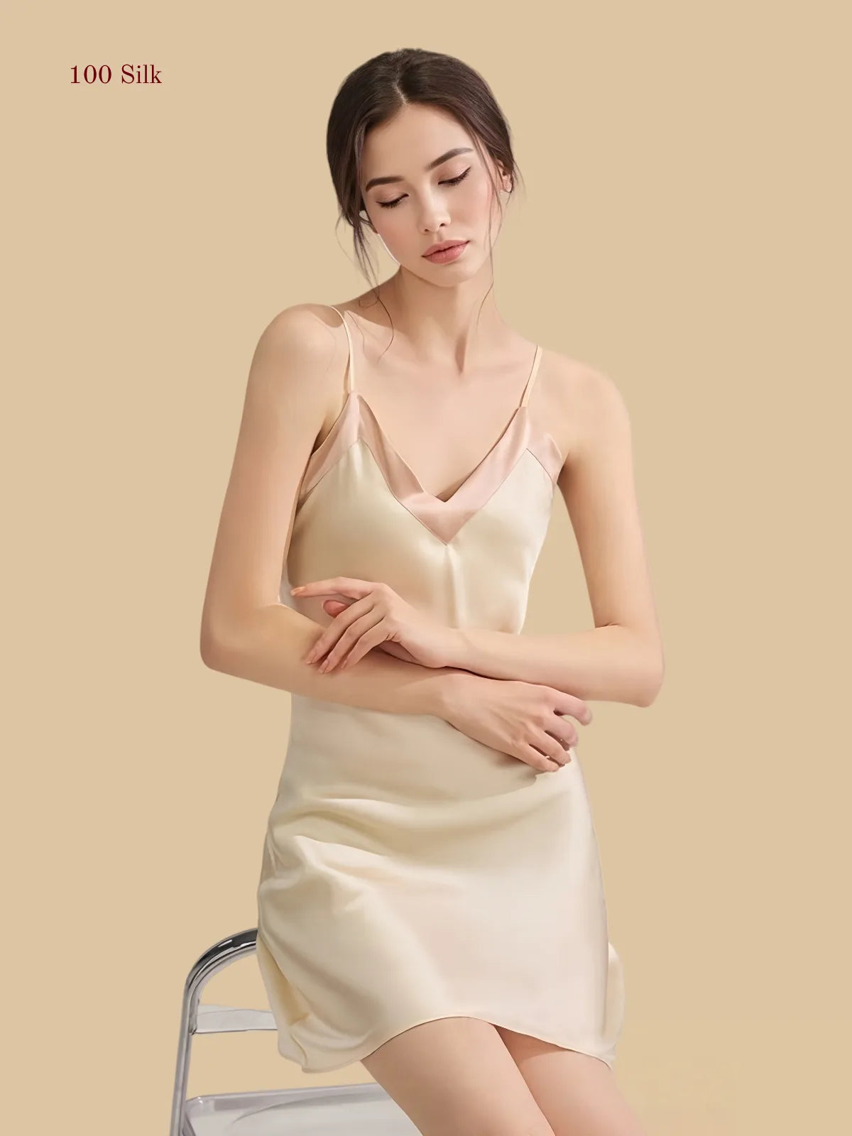 Women's Silk Slip Dress Mini
