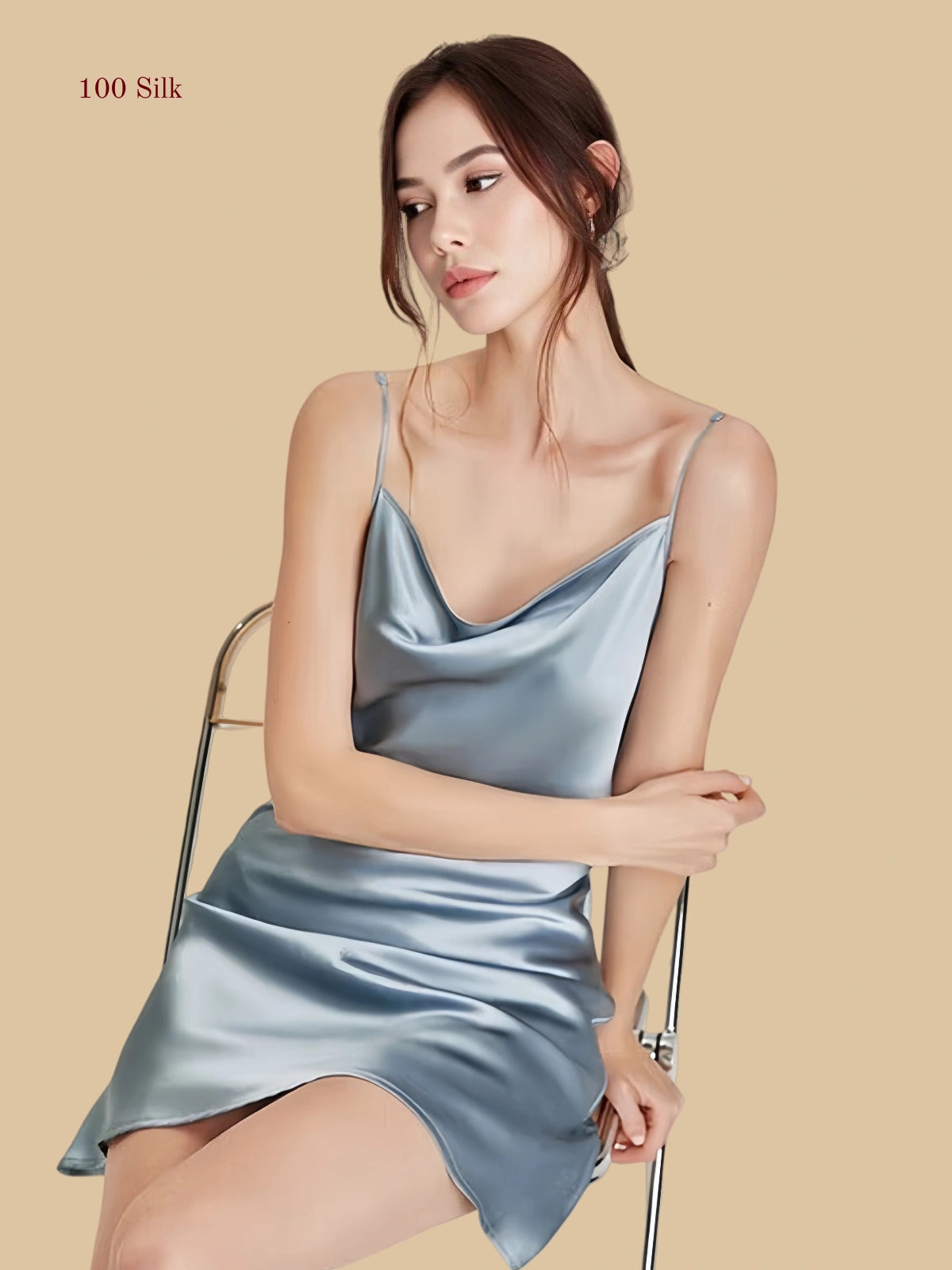 Women's Silk Slip Mini Dress