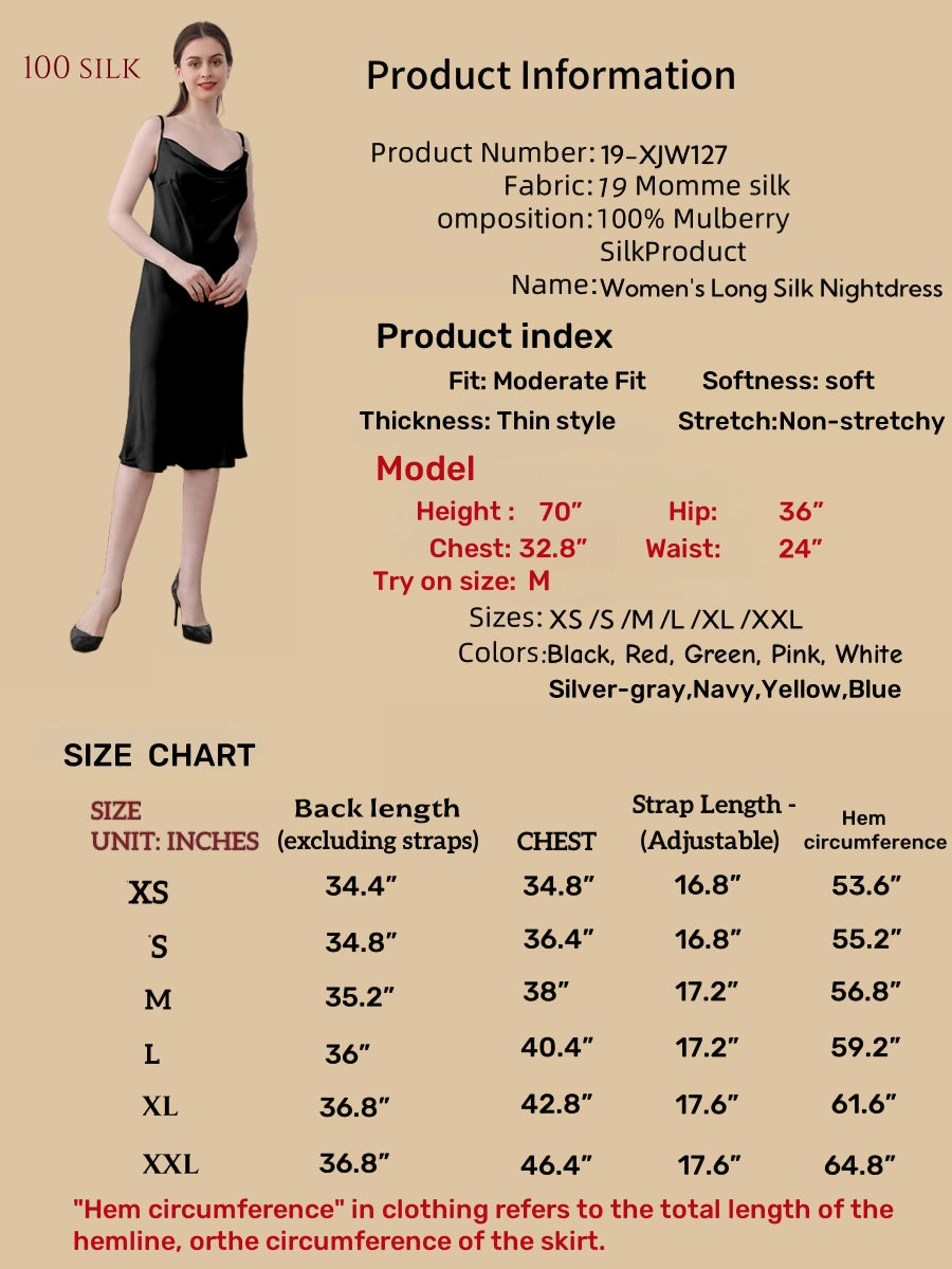 Women's Long Silk Nightdress