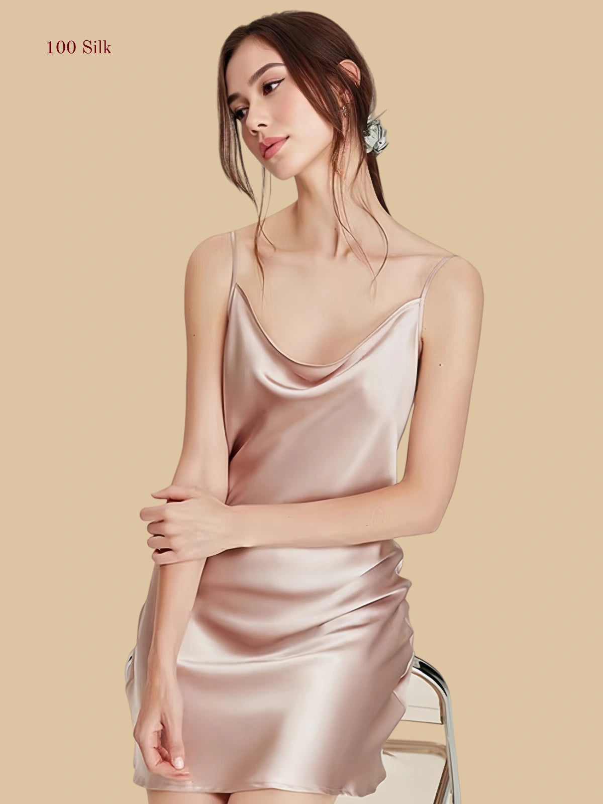 Women's Silk Slip Mini Dress