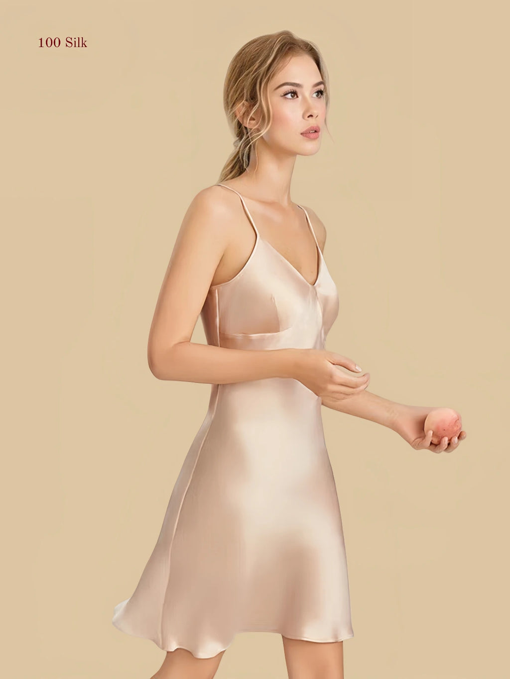 Women's Slip Dress Silk With Bra Pads