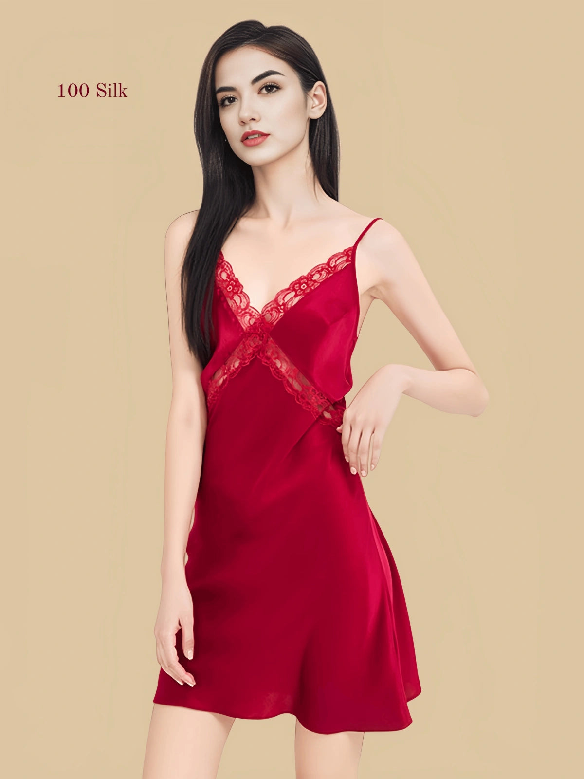 Women's Pure Silk Short Nightgown