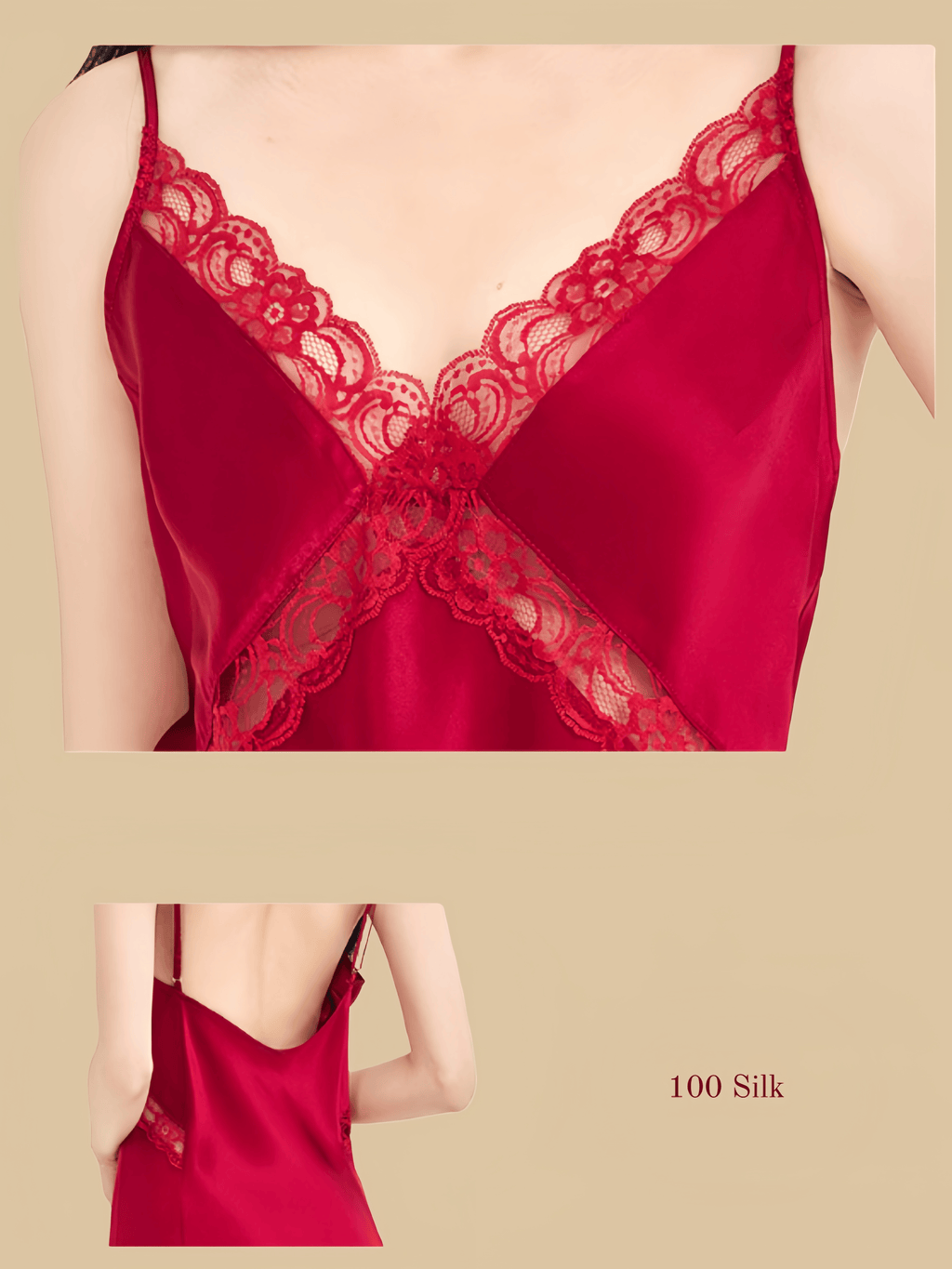 Women's Pure Silk Short Nightgown