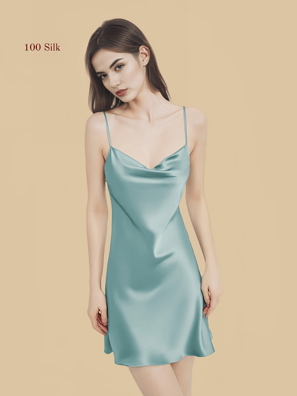 Women's Sexy Silk Nightgown Short