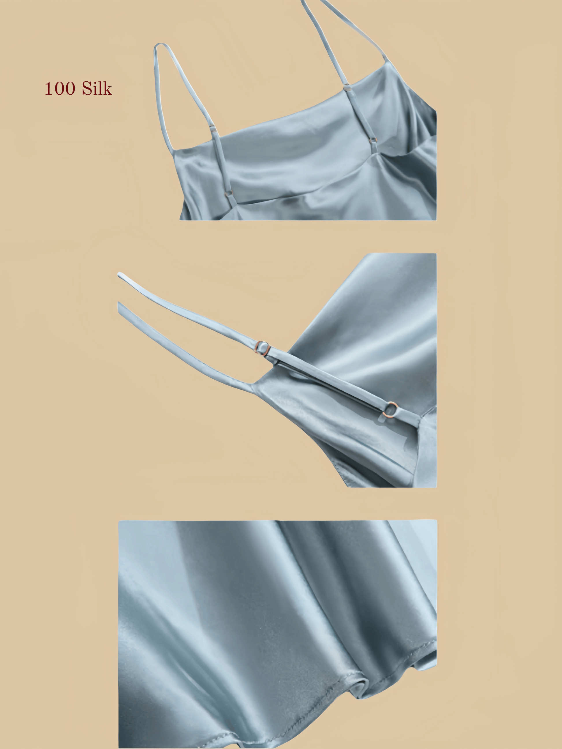 Women's Sexy Silk Nightgown Short