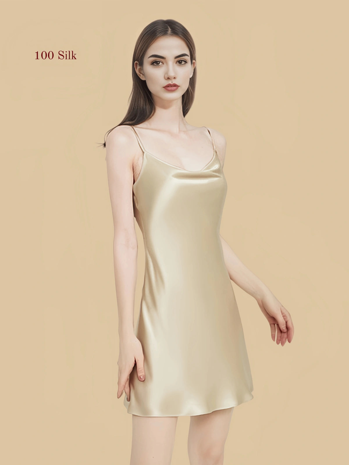 Women's Sexy Silk Nightgown Short