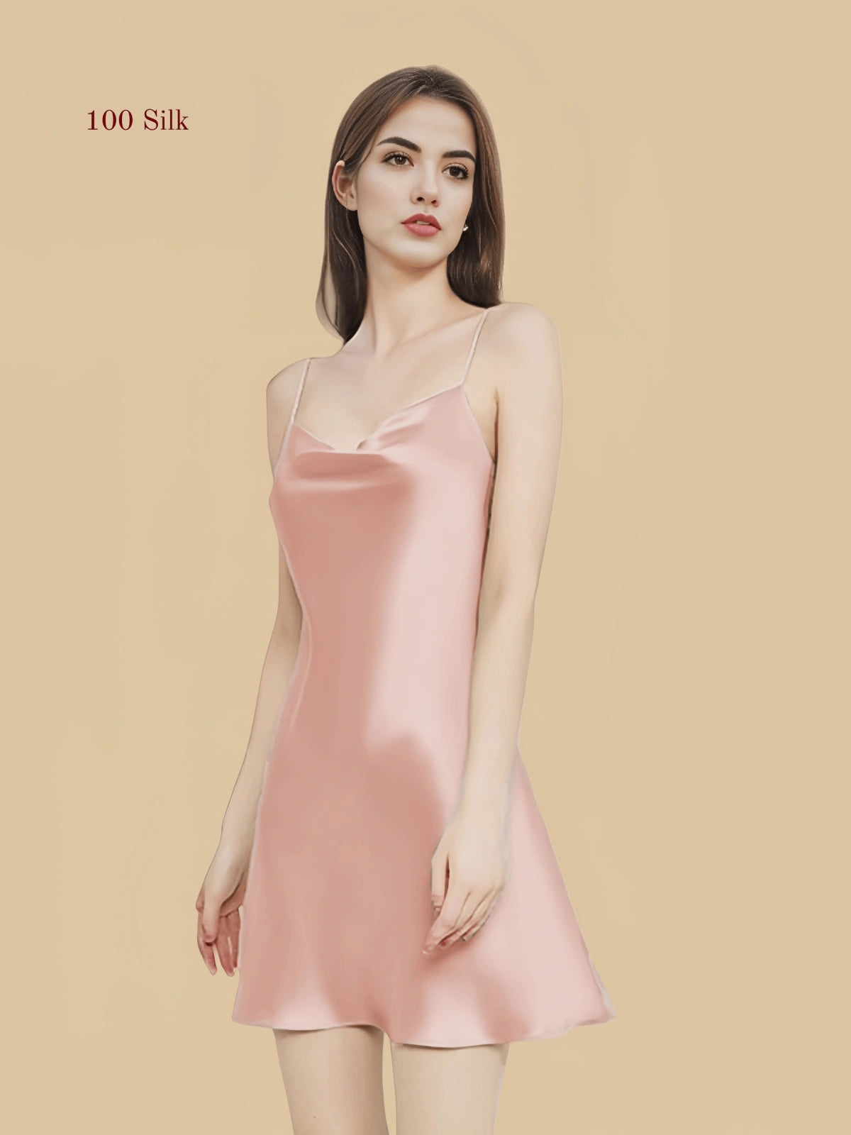 Simple Silk Slip Dress Short