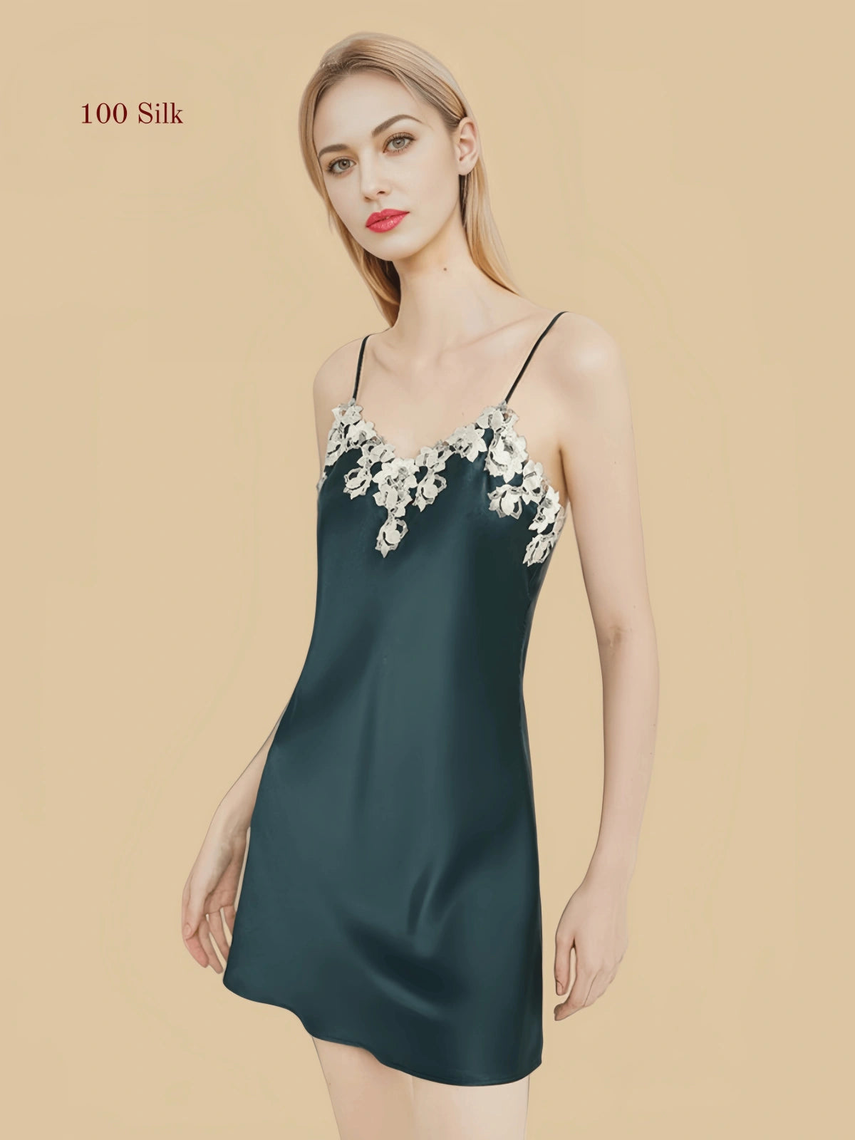 Women's Silk Nightgown And Robe Set