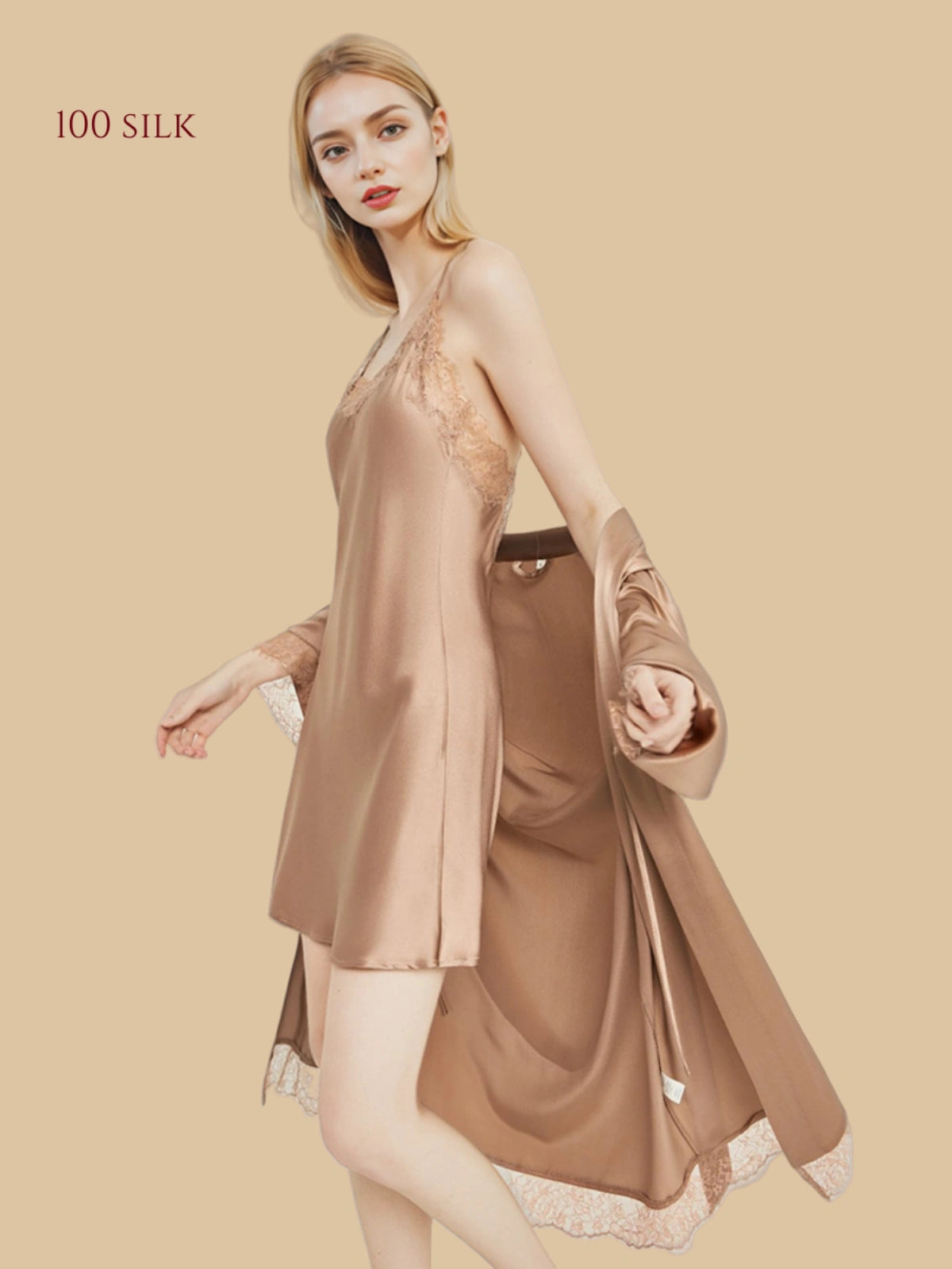 Women's Silk Robe Set