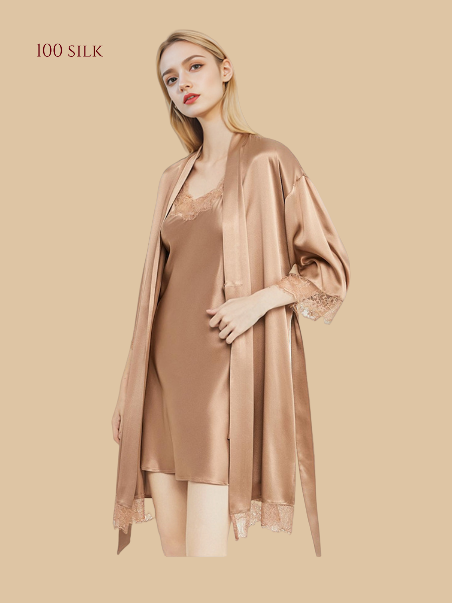 Women's Silk Robe Set - Silkgala