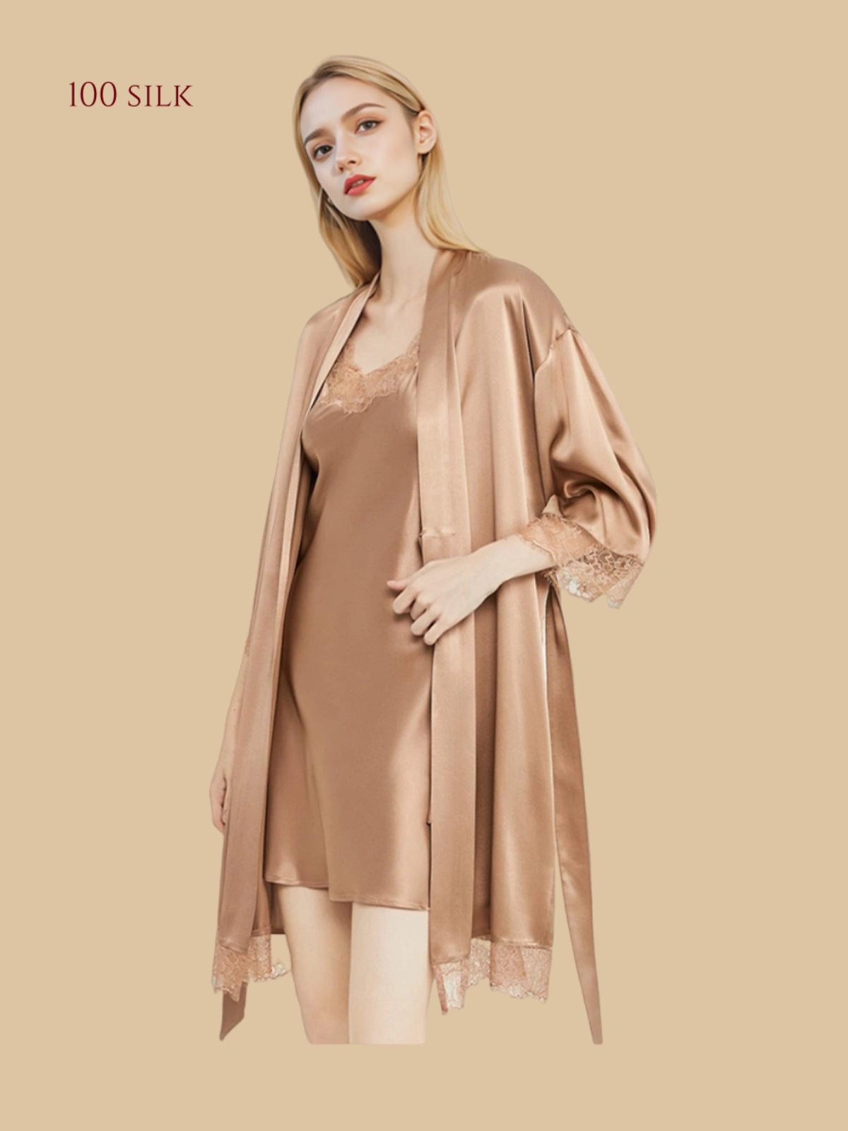 Women's Silk Robe Set