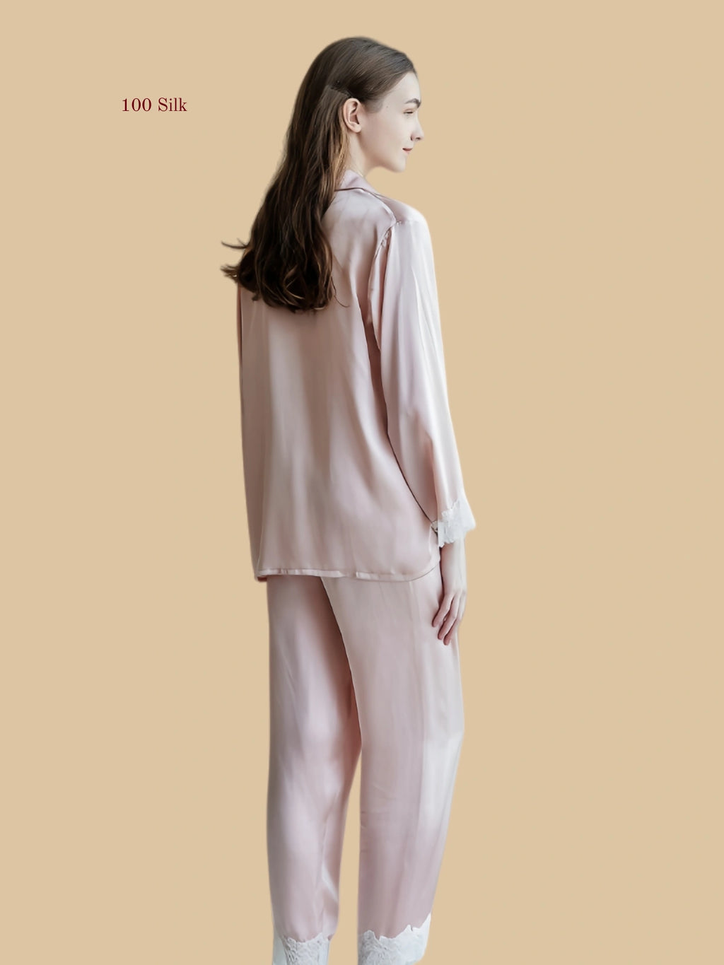 Women's Two Piece Silk Pajama Set