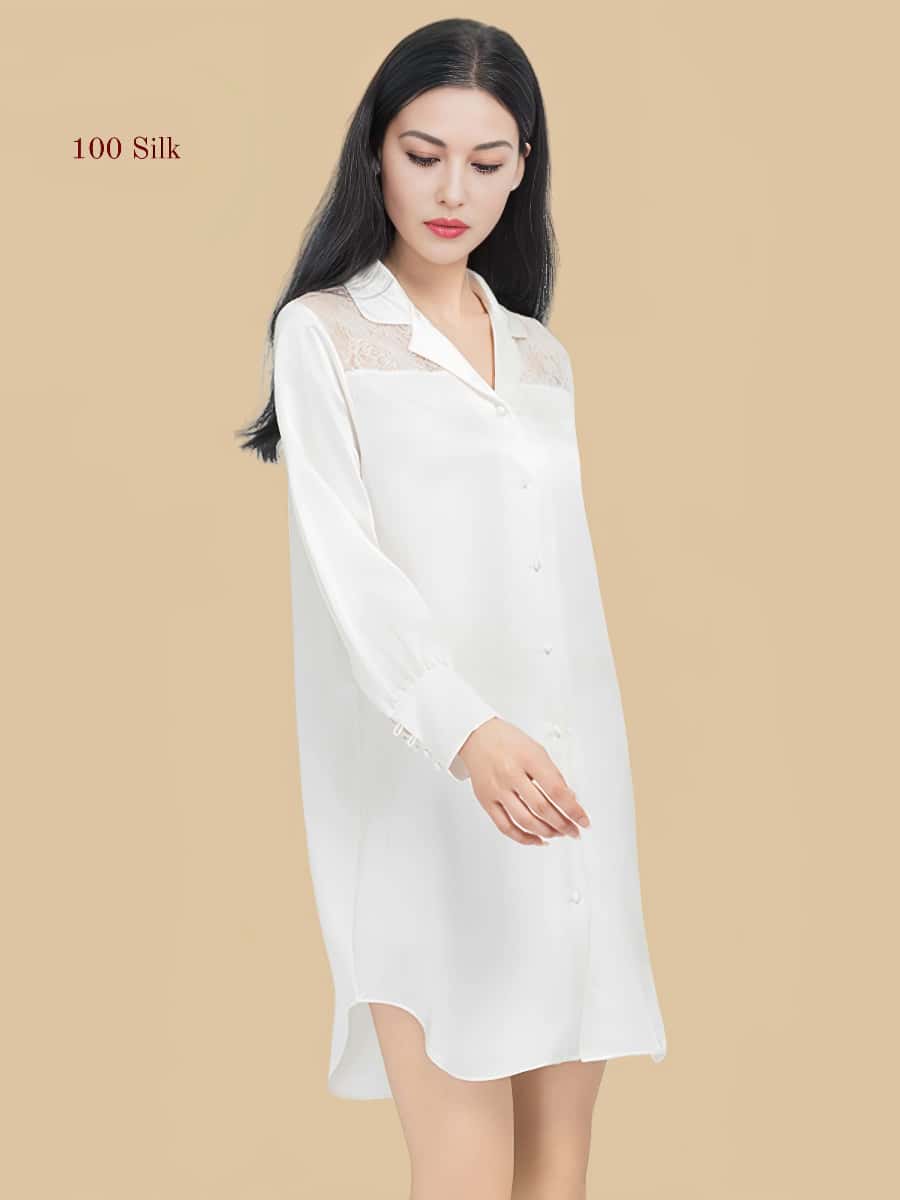 Women's White Silk Slip Dress