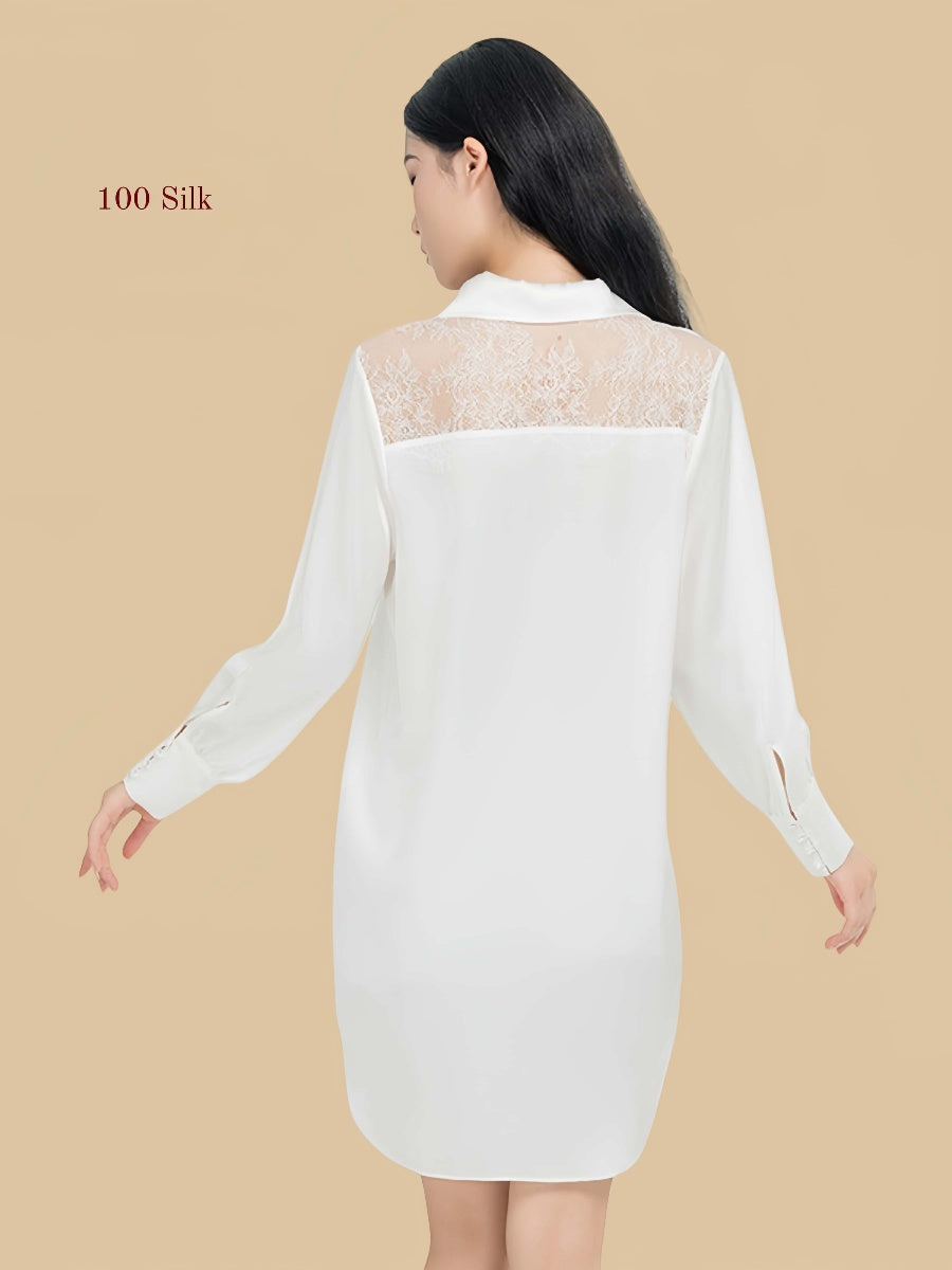 Women's White Silk Slip Dress