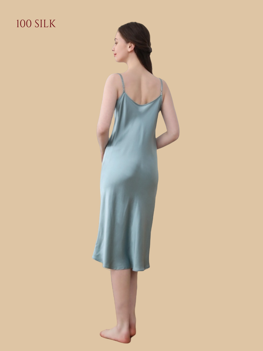 Women's Long Silk Nightdress - Silkgala
