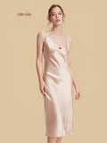 19mm twist-front nightgown with soft V neckline front view