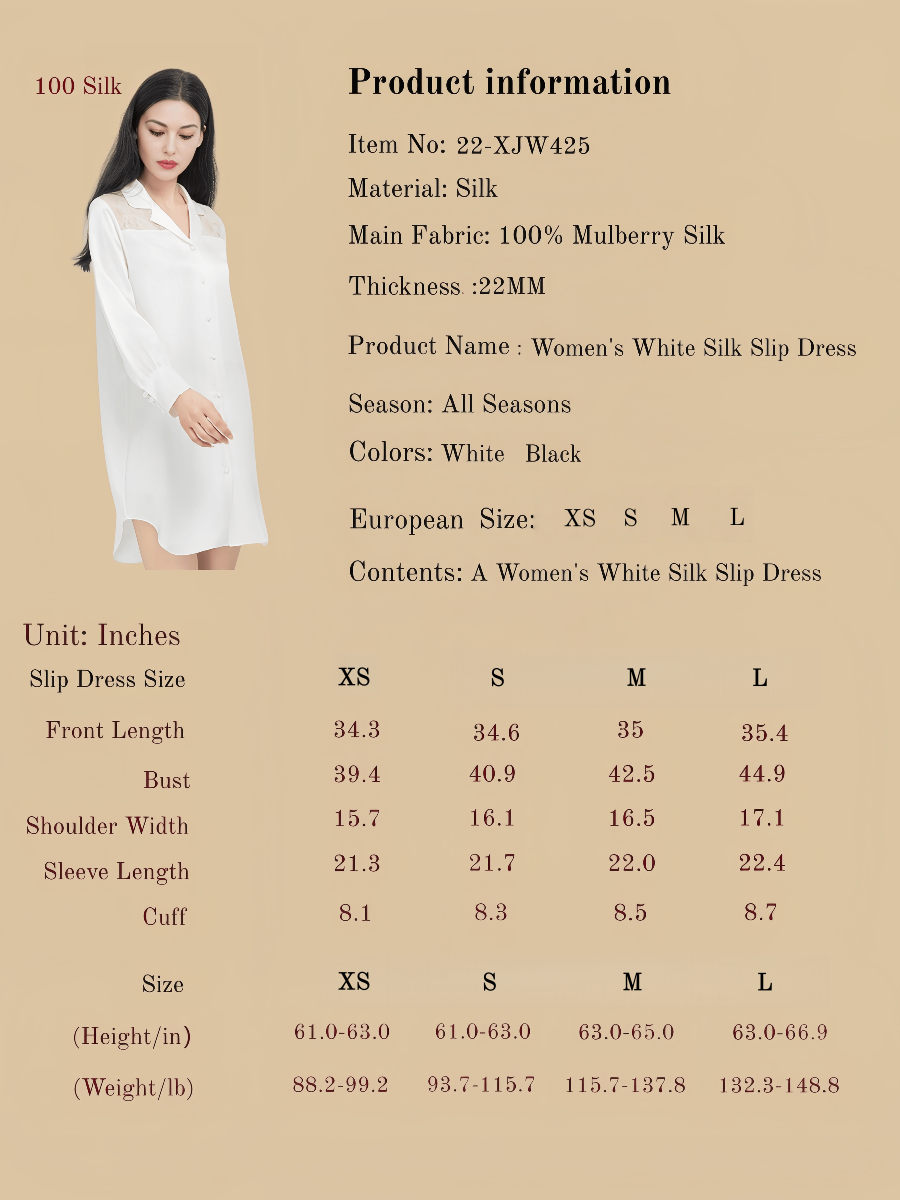 Women's White Silk Slip Dress