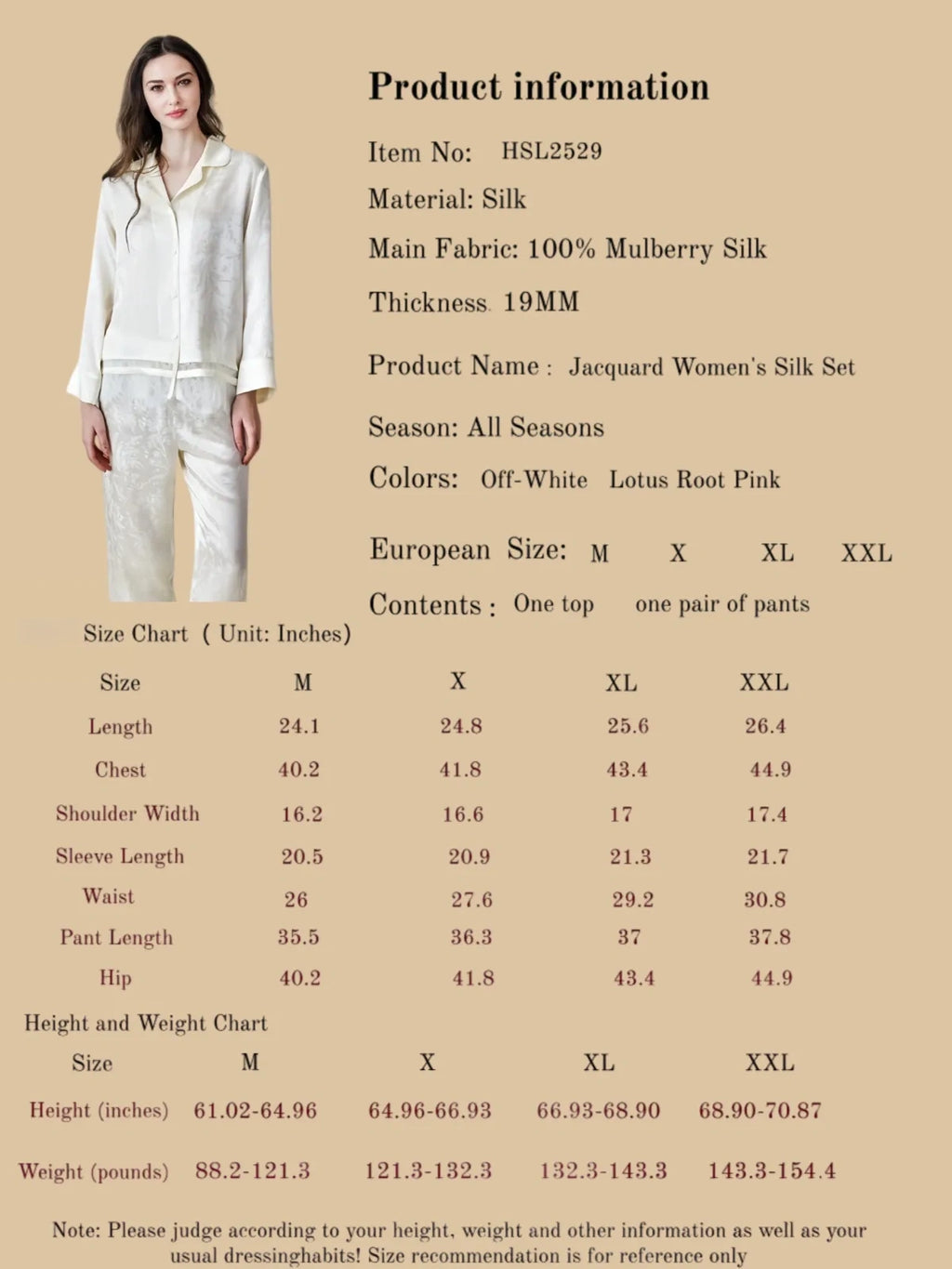 Jacquard Women's Silk Set