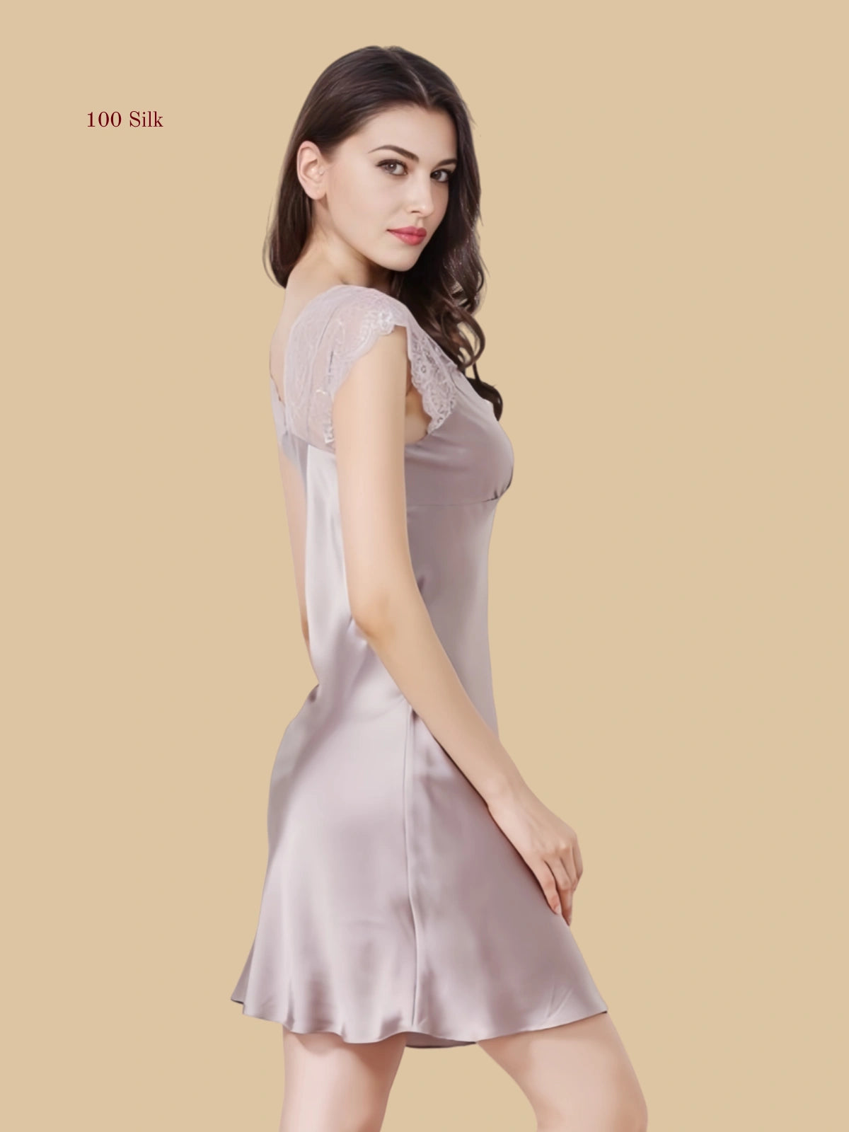 Women's Patchwork V Neck Slip Dress