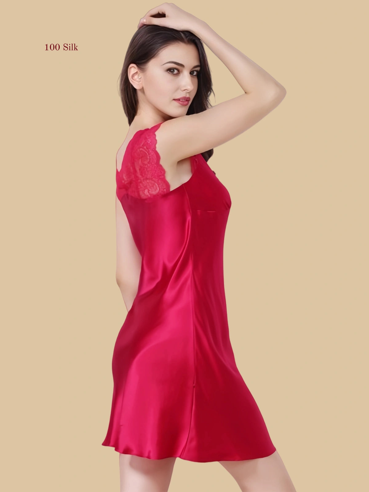 Women's Patchwork V Neck Slip Dress