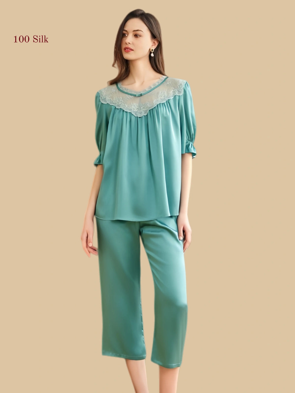 Women's Elegant Silk Pajama Set