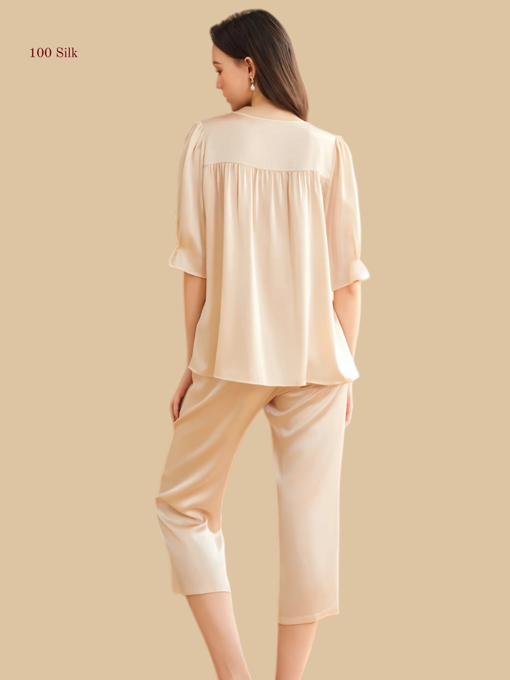 Women's Elegant Silk Pajama Set
