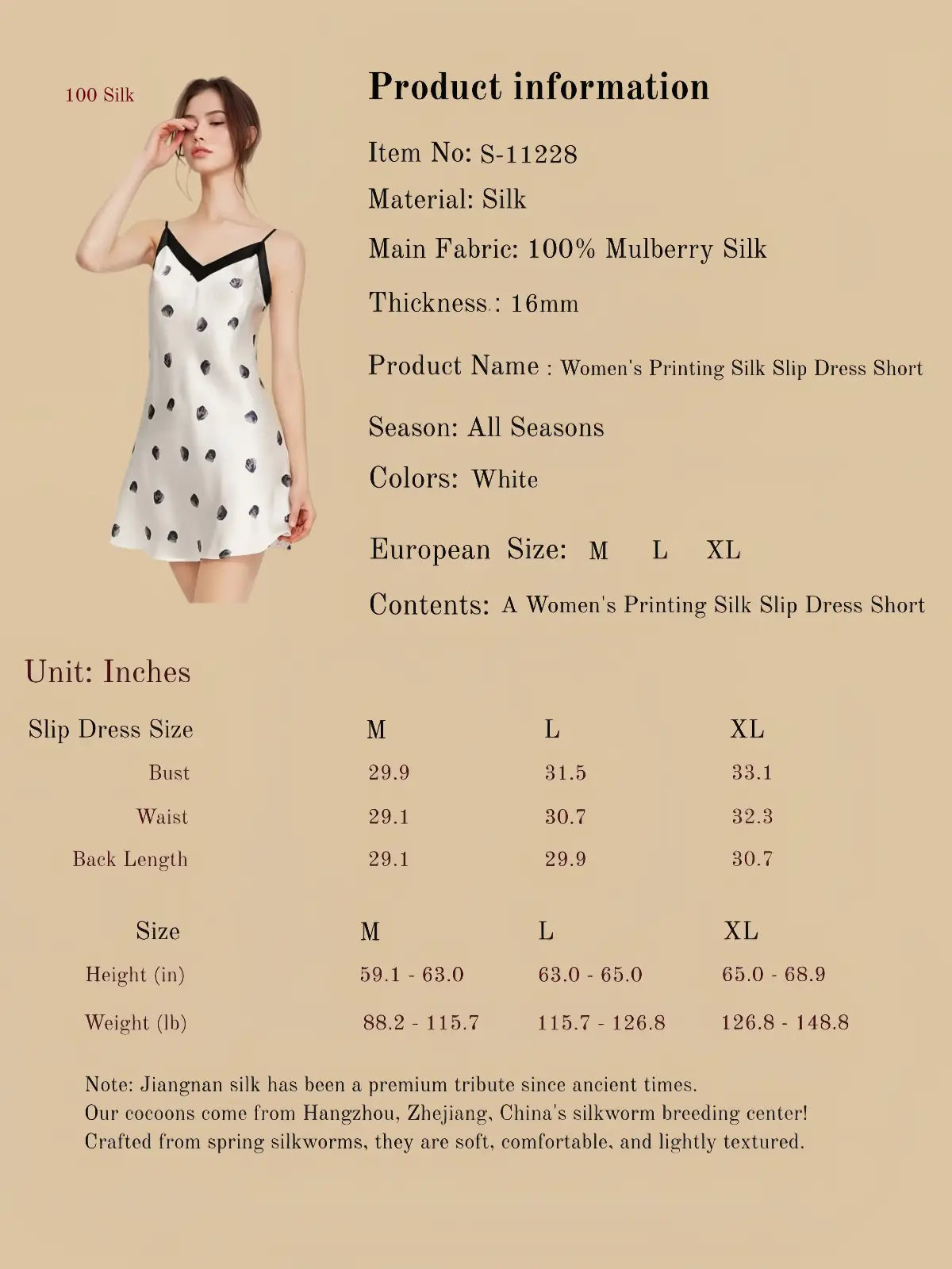 Women's Printing Silk Slip Dress Short