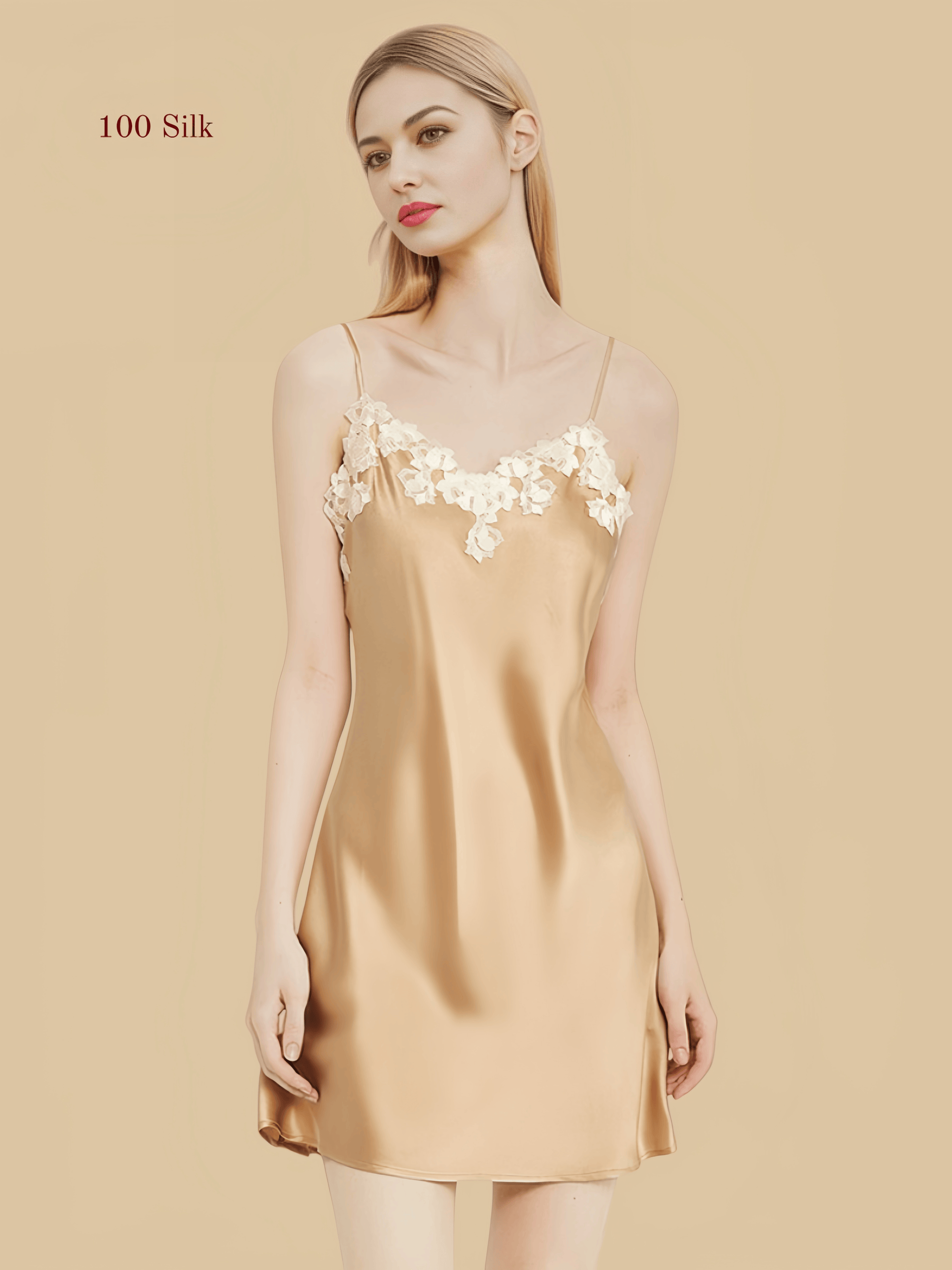 Women's Silk Nightgown And Robe Set