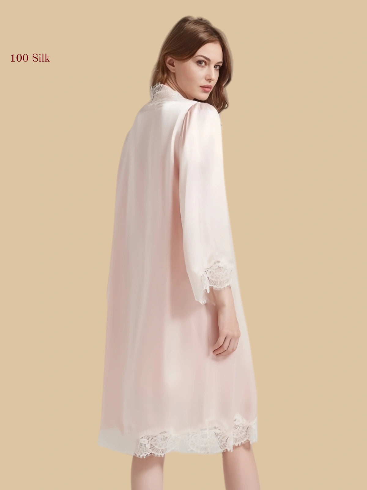 pure silk night gown and robe sets