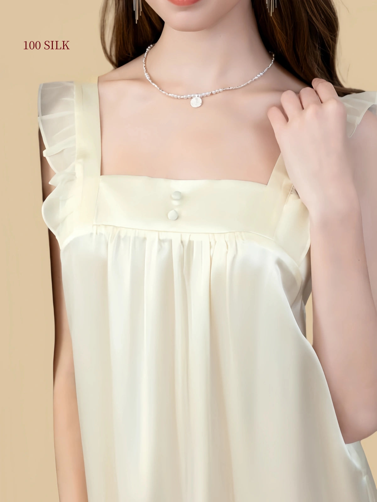 Designer note for 19 momme heavyweight silk nightdress