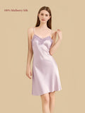 Cherry Blossom Pink mulberry silk lace sleep dress